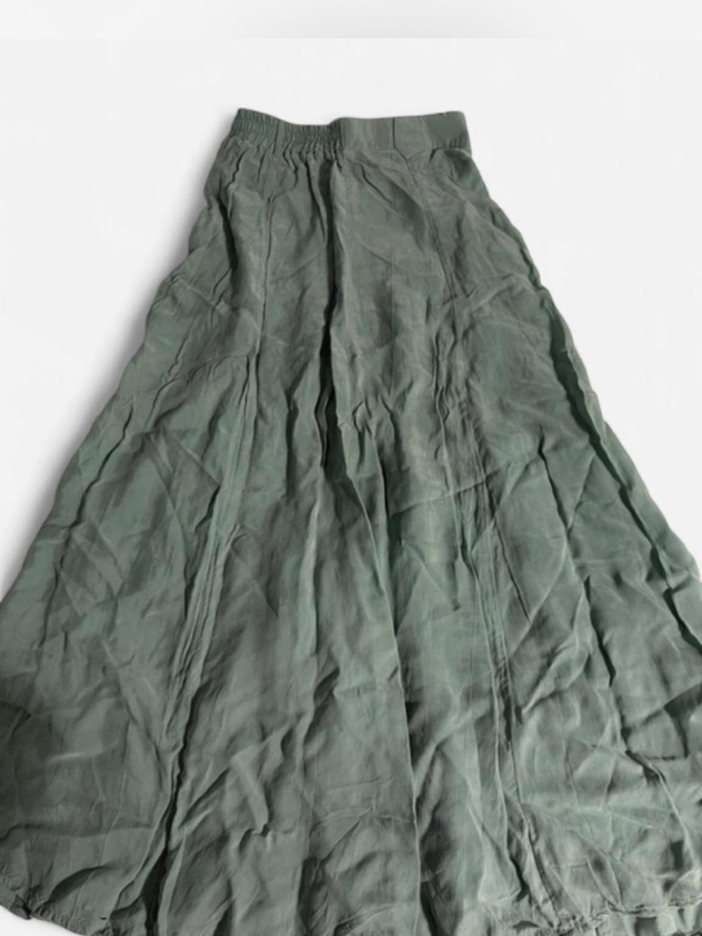 True Vintage Sage Green Flowing Roper Maxi Skirt